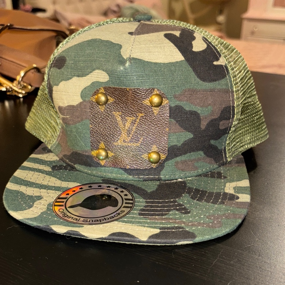 LV Vintage Boho Camouflage Snapback Hat New